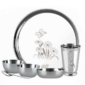 6 Piece Stainless Steel Dinner Set